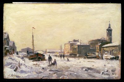 القناة المجمدة في La Villette بواسطة ستانيسلاس فيكتور إدوارد لبين